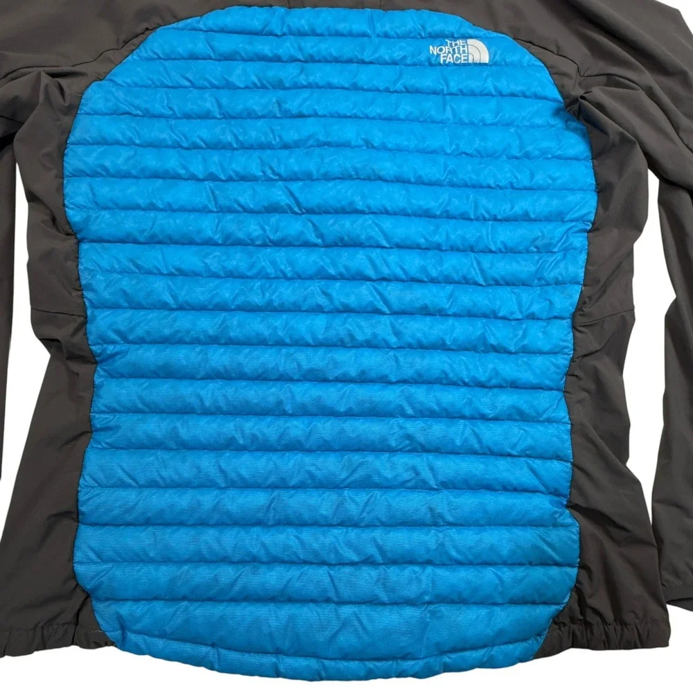 The North Face Verto Micro Jacket Mens Large 800 Down Hybrid Puffer Blue Gray
